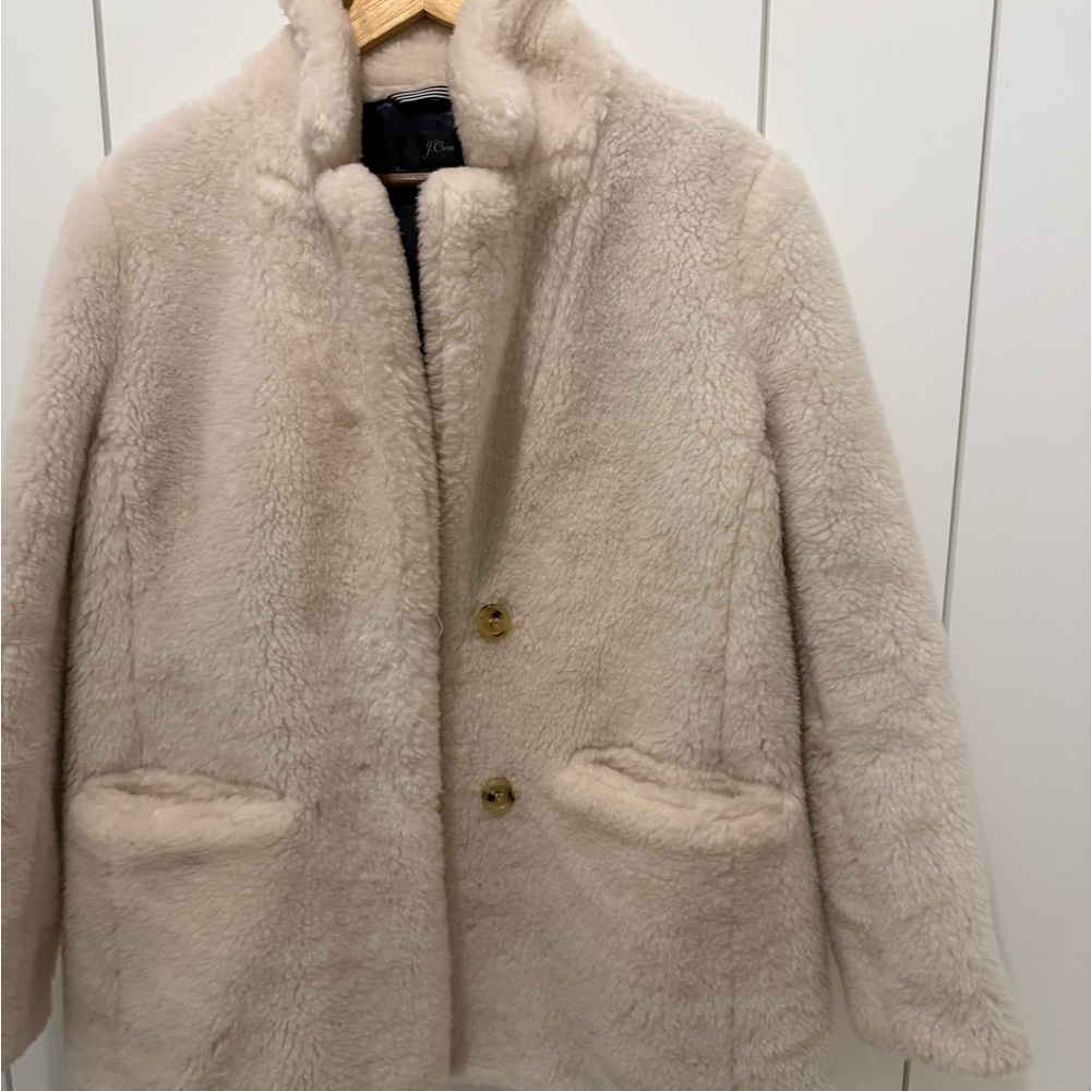 J. Crew Off-White Teddy Jacket